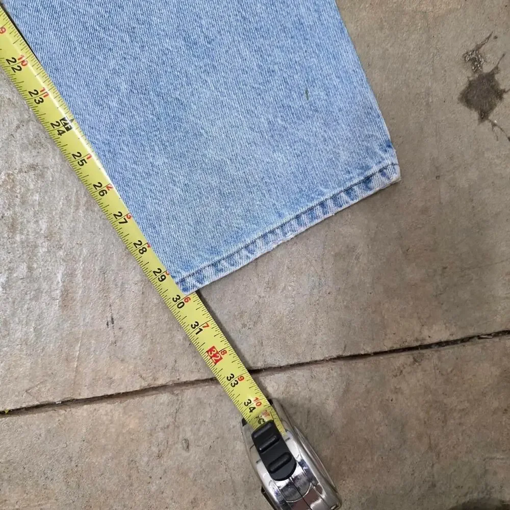 Vintage 90's Levi 505 Orange Tab Light Wash Denim Jeans (36x30)